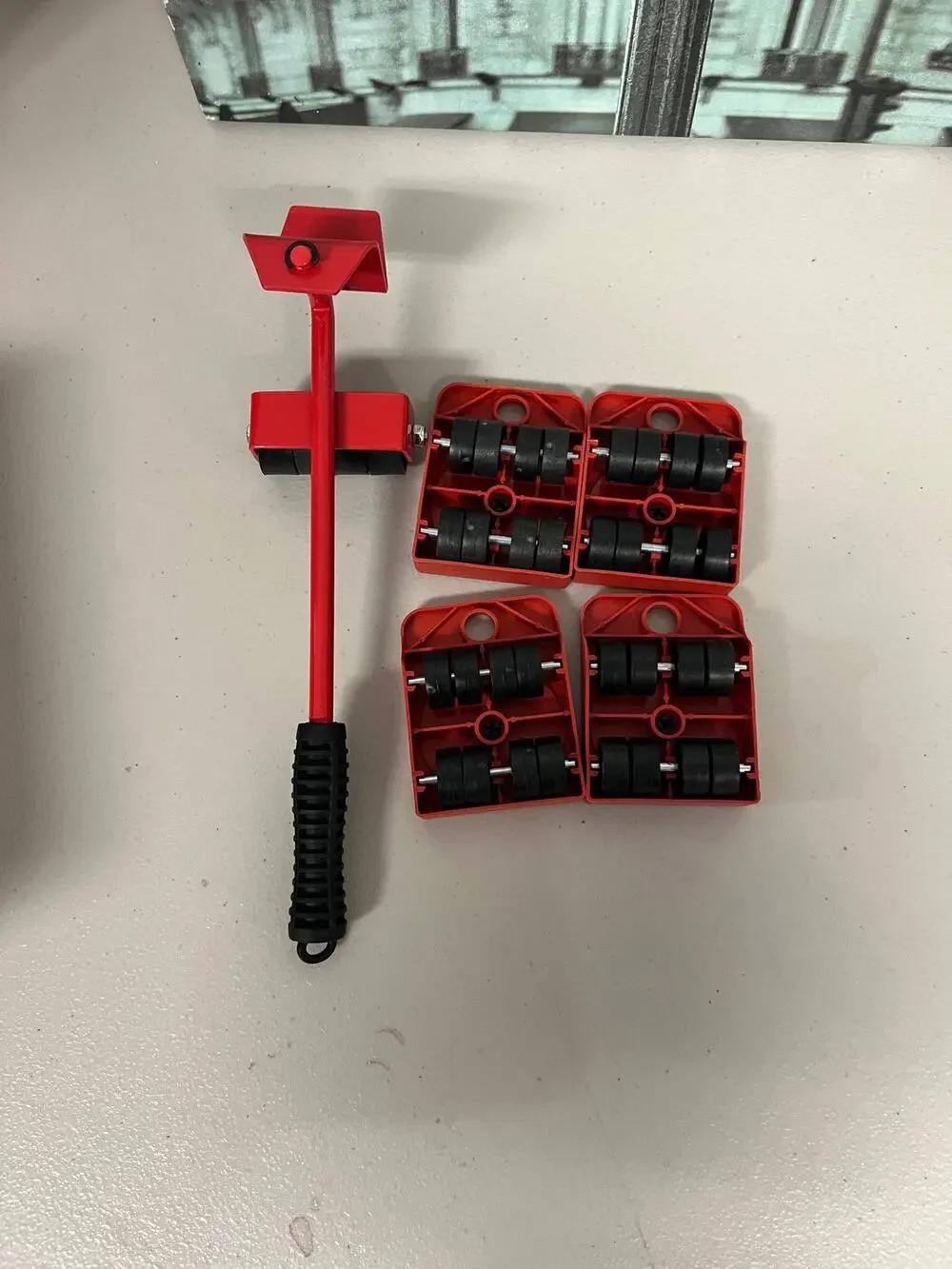 5Pcs Furniture Moving Kit with Lifting Bar & Sliders
